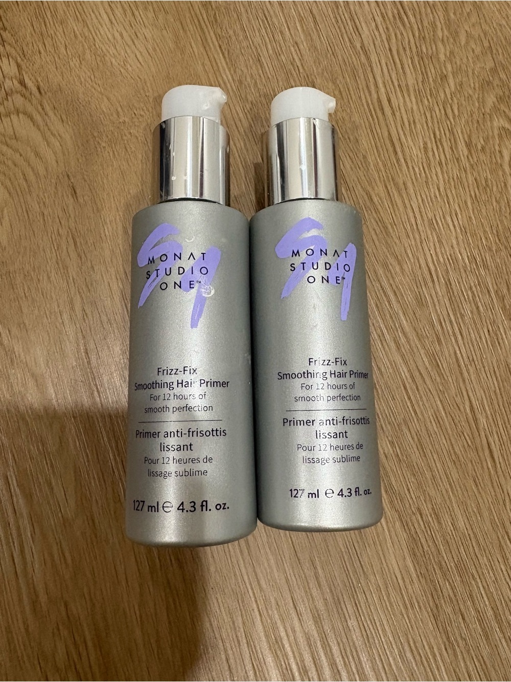 WHAT A DEAL!!! 2 MONAT Frizz-Fix Smooth Hair Primer approx 3/4 full $20